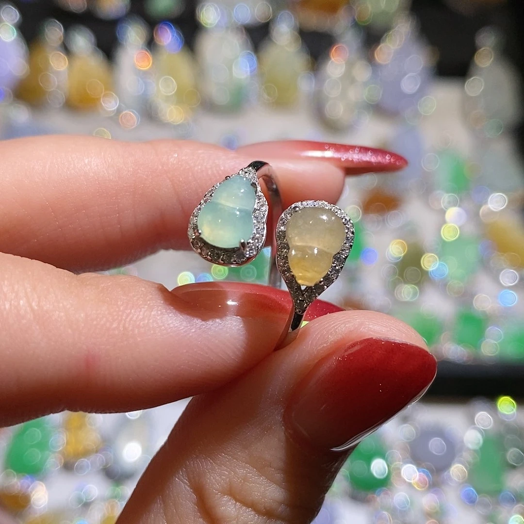 翡翠银S925镶嵌颈饰天然翡翠