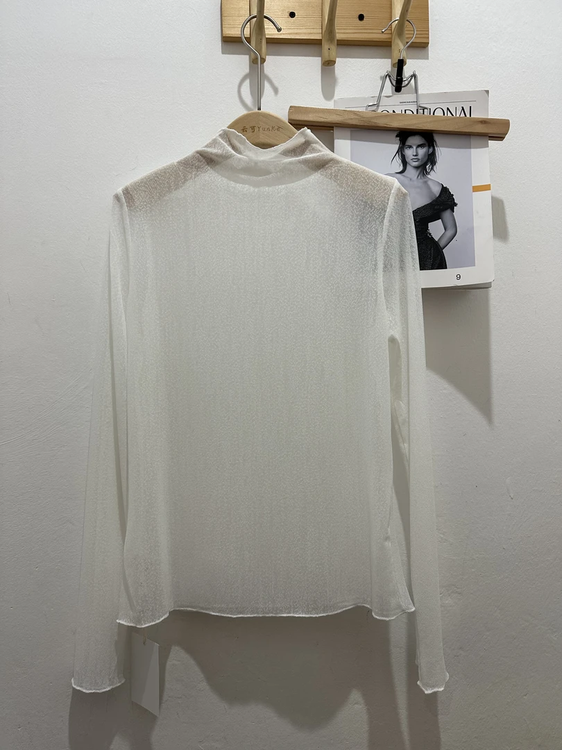 常规包袖气质有弹力设计师打底衫T恤女御姐风长袖