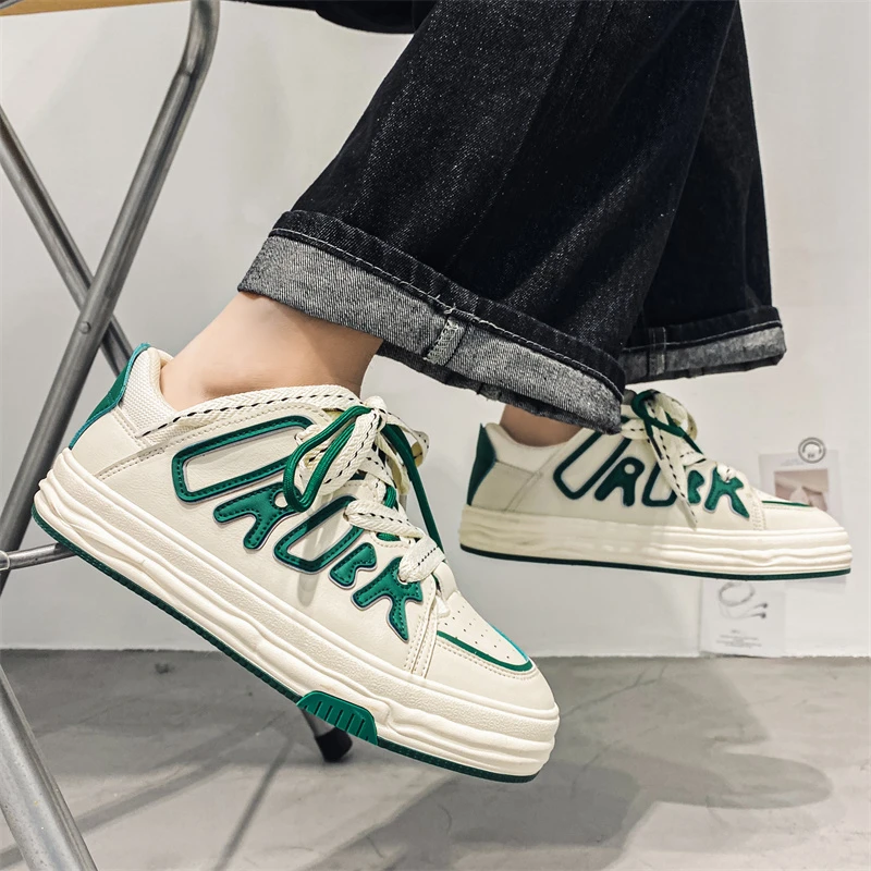 巴韦那奇男士新款情侣百搭时尚小白色男生夏季小众款运动板鞋男款