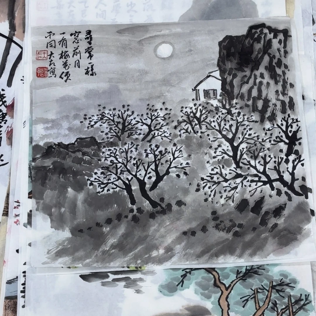 国画大左老师作品刘