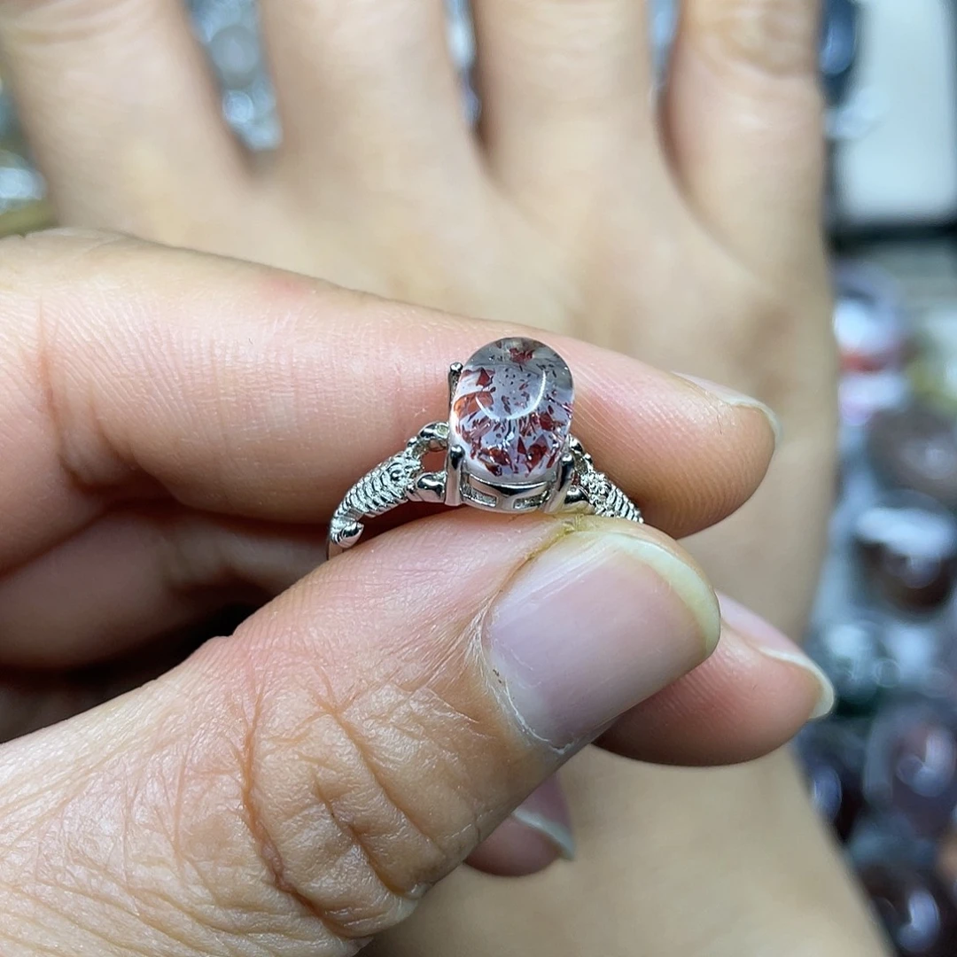 【闪购商品】银S925镶嵌珠宝半成品水晶戒指