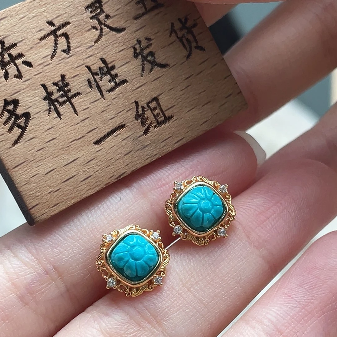 绿松石银S925镶嵌颈饰