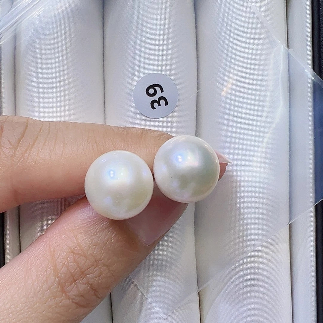 银S925镶嵌淡水珍珠耳饰