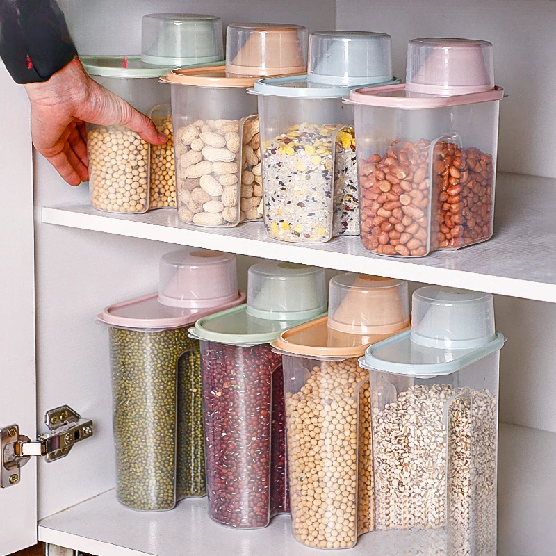 杂粮收纳盒家用五谷粮食储物罐米桶厨房储存塑料密封罐A371