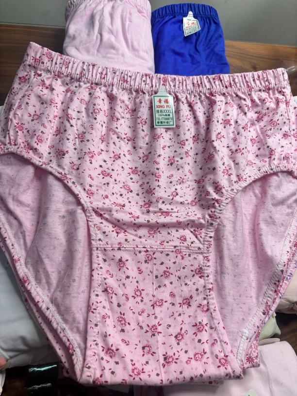 5条装老年人三角百分百棉大版内裤