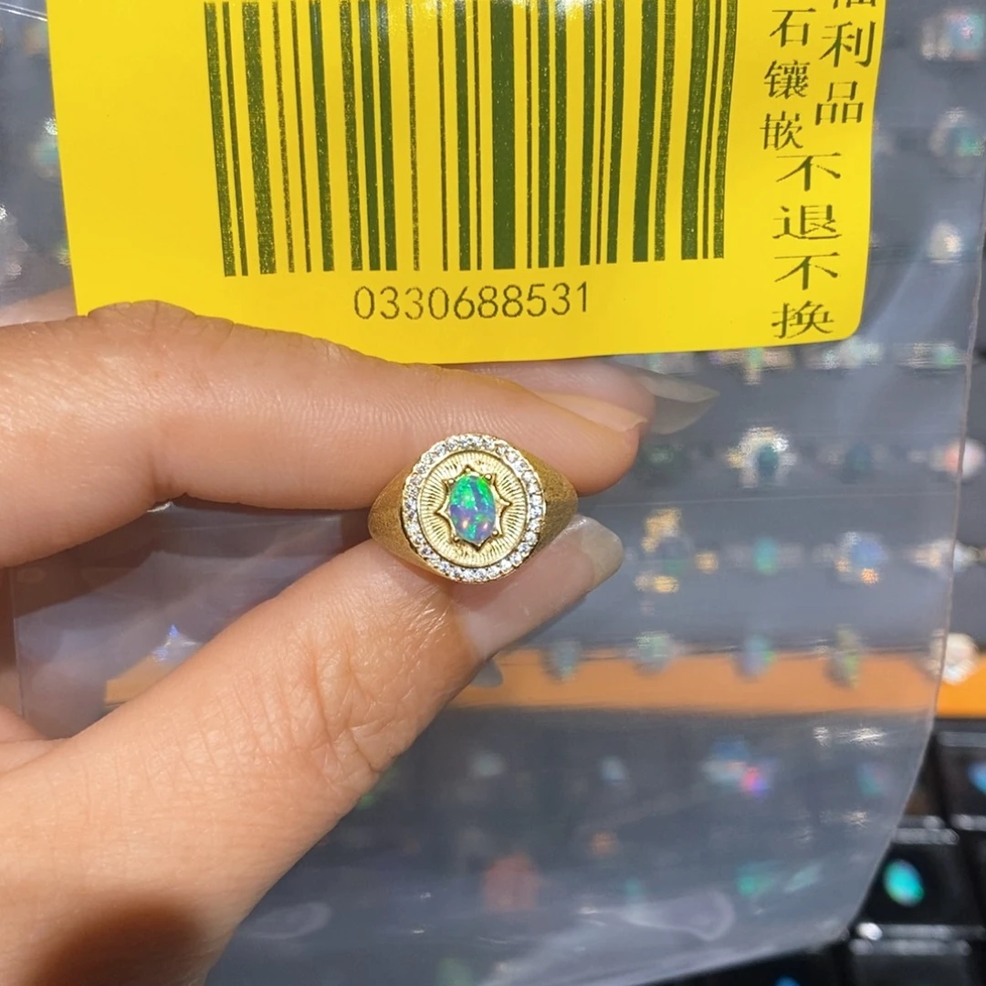 x***o欧泊银S925镶嵌戒指