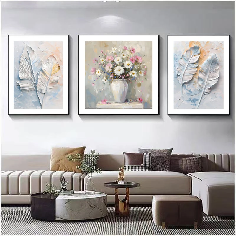 客厅装饰画三联壁画墙壁高档简约大气电视沙发背景墙挂画高级壁画