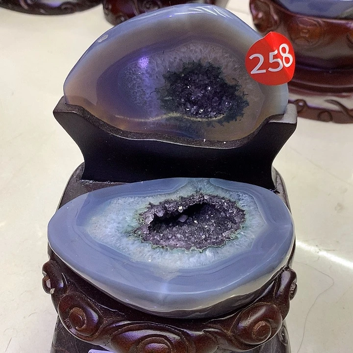 石材乌拉圭紫水晶聚宝盆