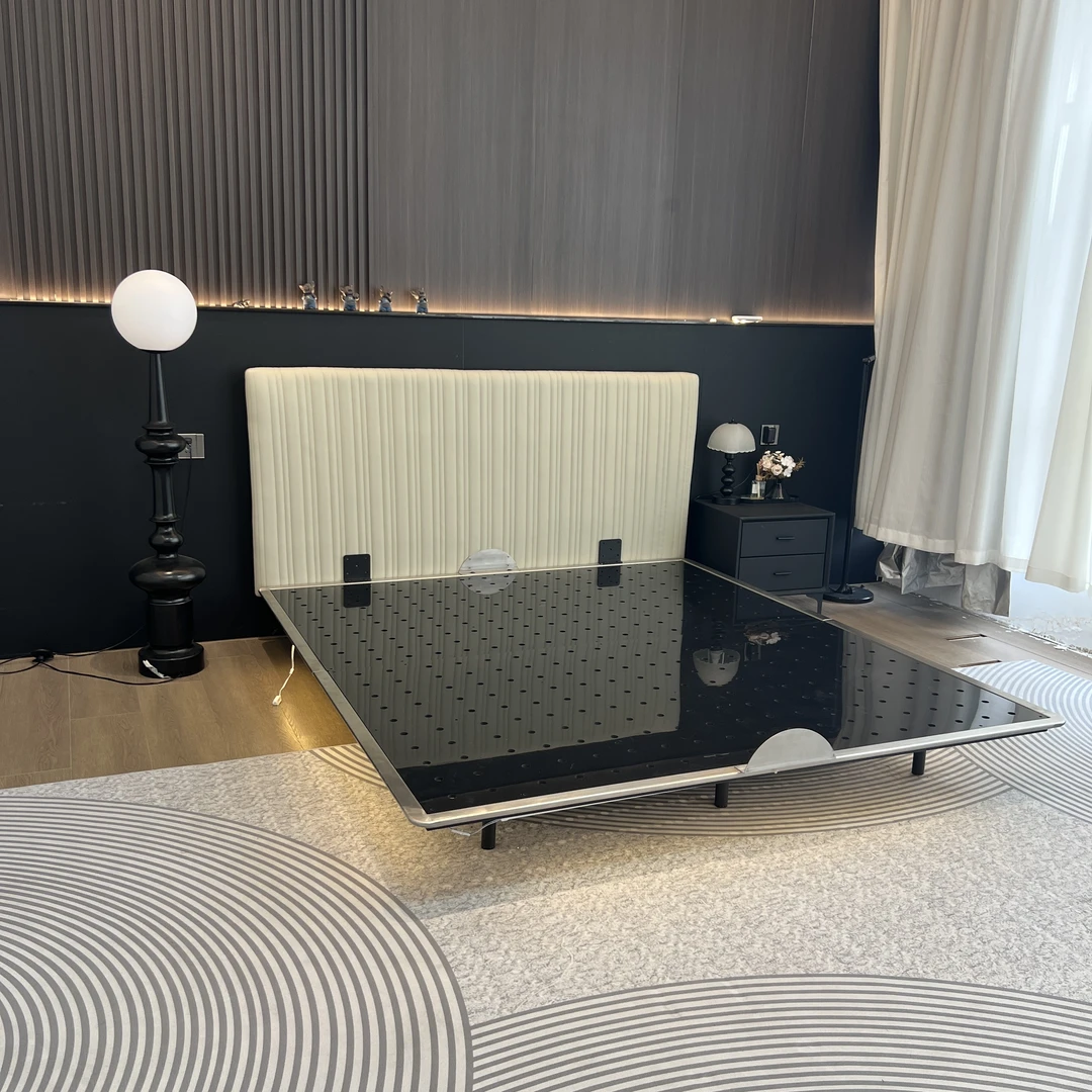 不锈钢悬浮钢架大床（床头可拆卸随意搭配床头）小户型主卧悬浮床