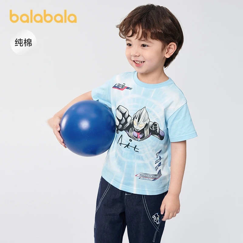 【奥特曼IP】巴拉巴拉儿童短袖t恤夏季男童上衣纯棉舒适打底衫潮