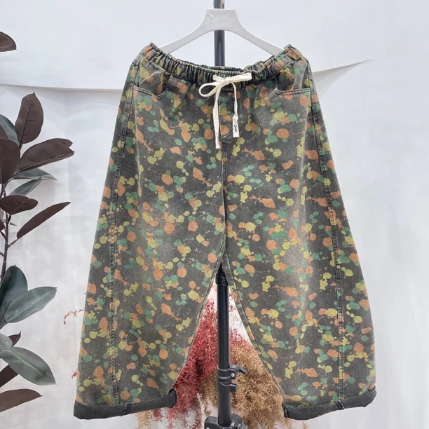 222工艺牛仔印花（小个版）牛仔裤女