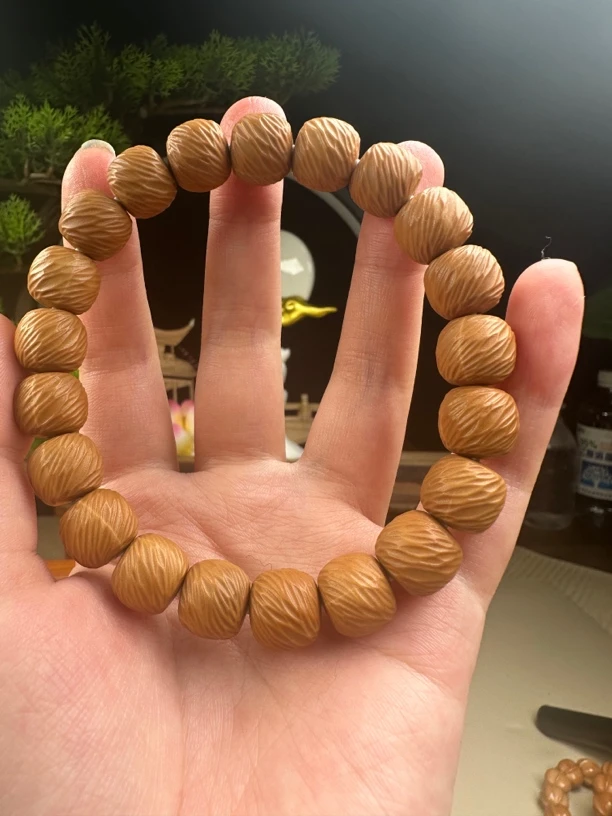 猴头云锦手串原色雕刻全品无暇千刃云锦