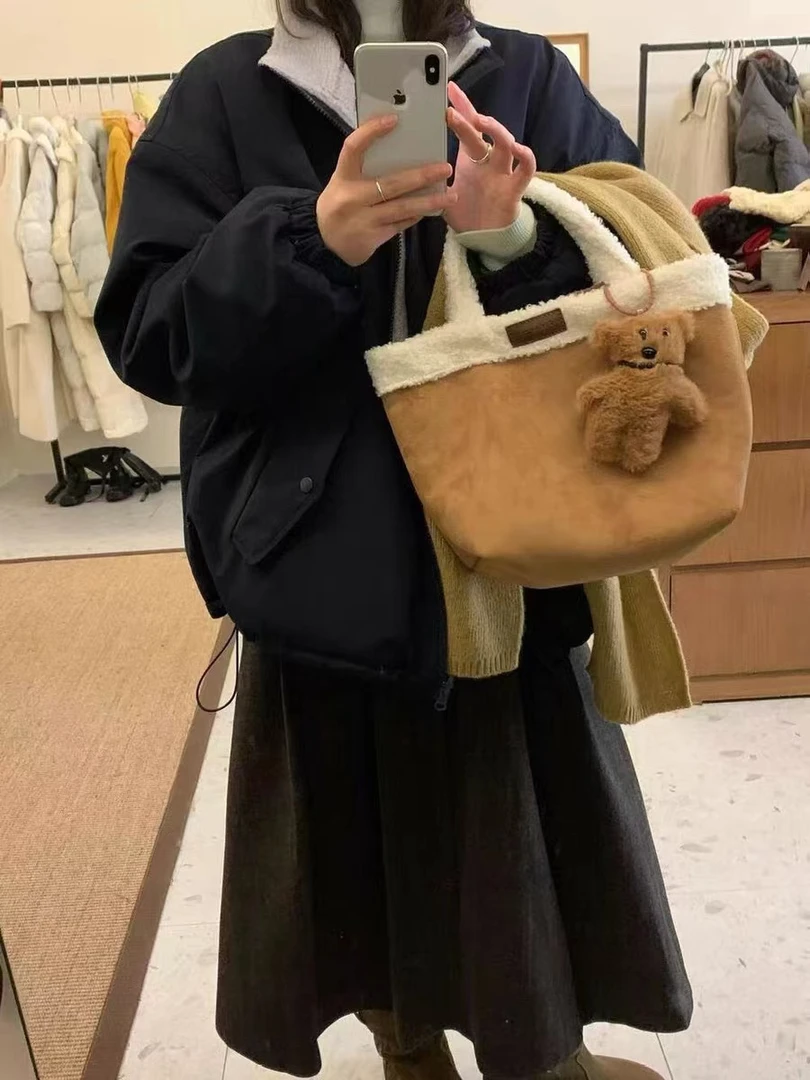 新款韩版立领加绒冲锋衣外套宽松百搭两面穿派克服