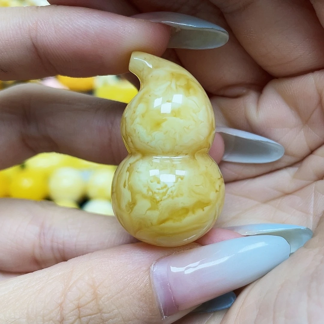 未镶嵌琥珀珠宝奇石39.3*23.2*22.4mm葫芦