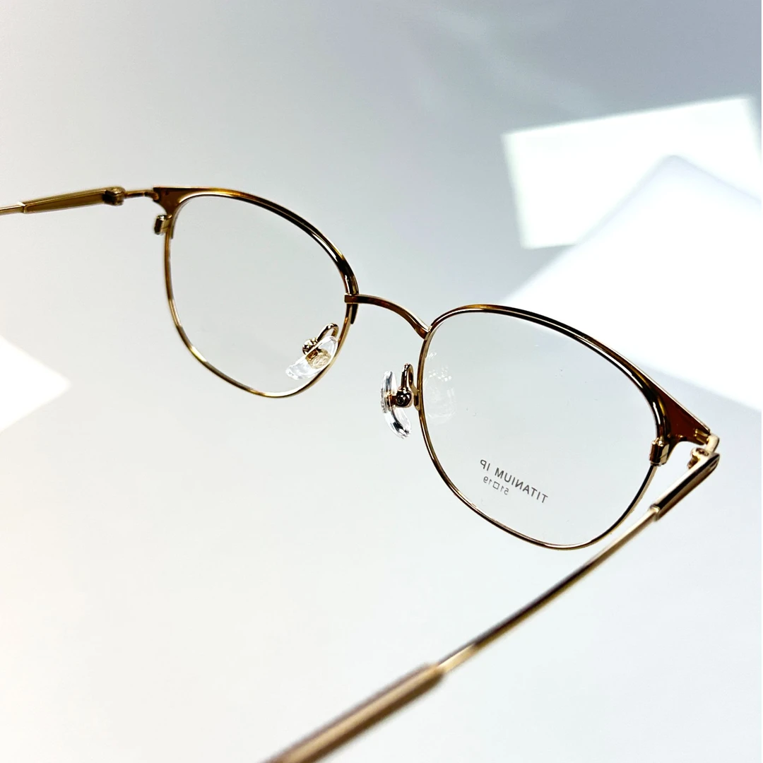 【高智感眉线】话梅乌木棕 精致半框 眉毛架 钛眼镜 超轻韩版镜框