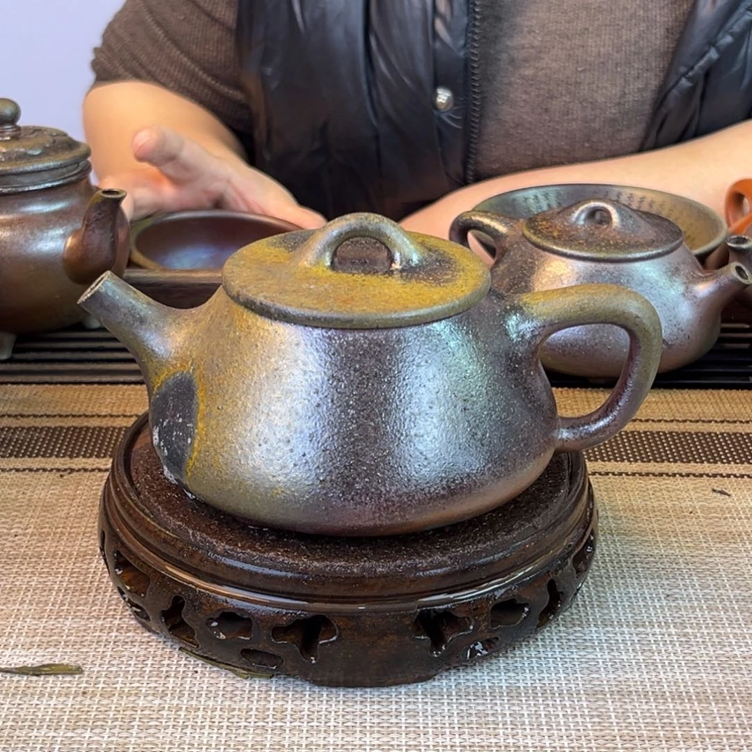 茶壶紫砂底槽清柴烧280cc