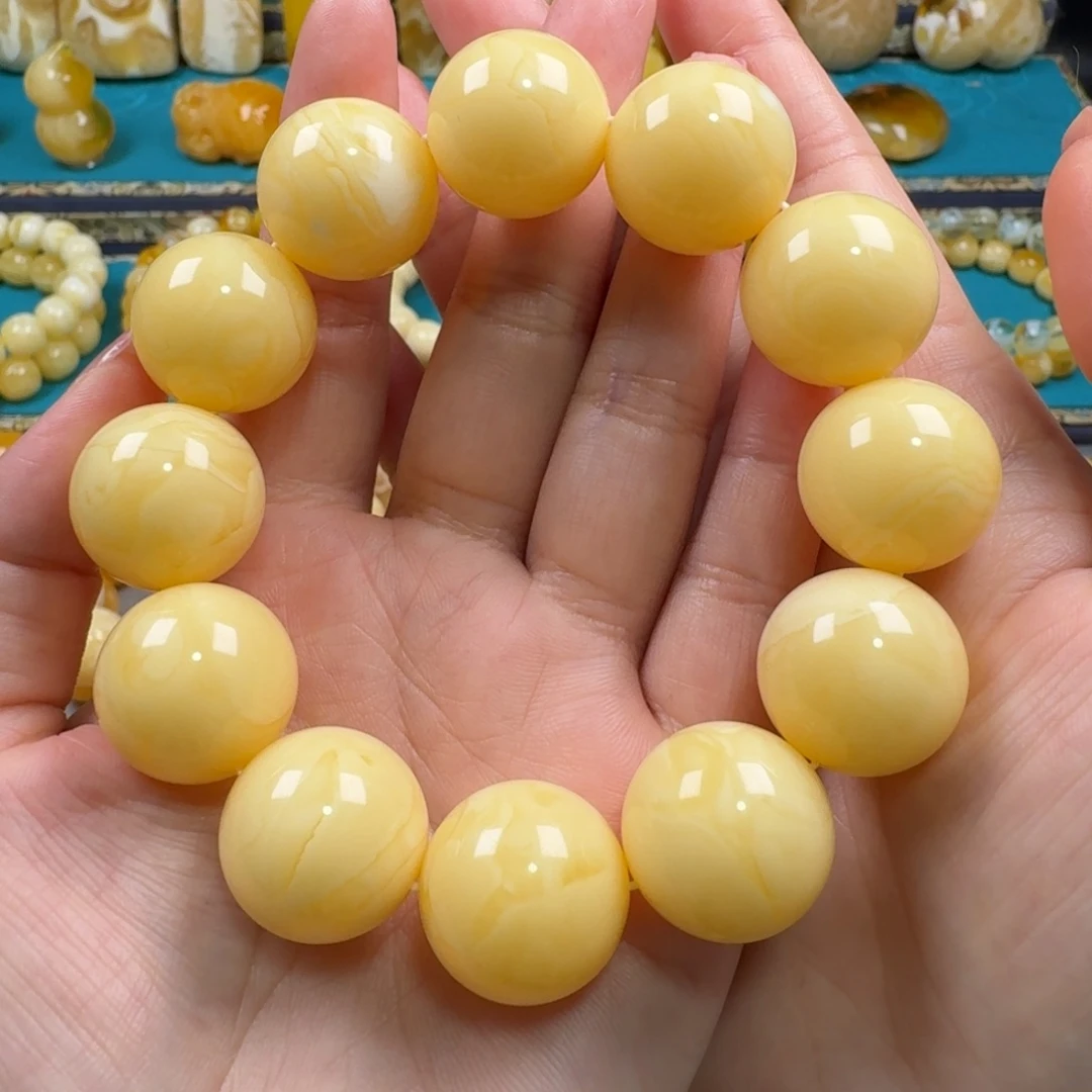 琥珀未镶嵌手链同料