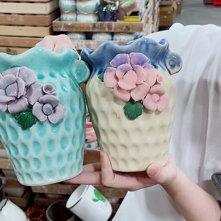 有孔，凑10元包邮陶瓷花盆发货！