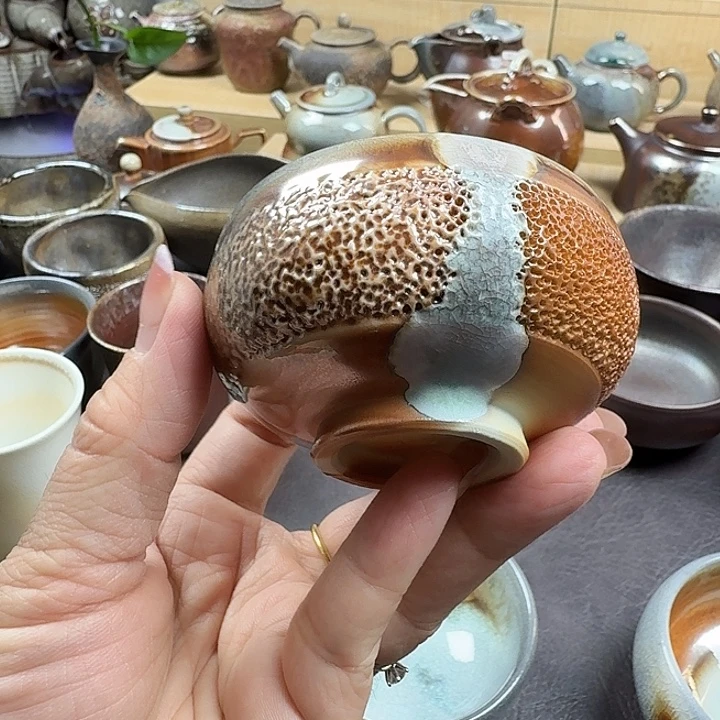 手工手作柴烧主人杯