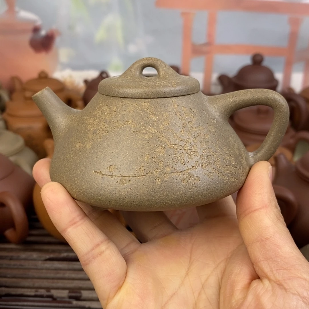 紫砂茶壶150cccc青降坡子冶石瓢