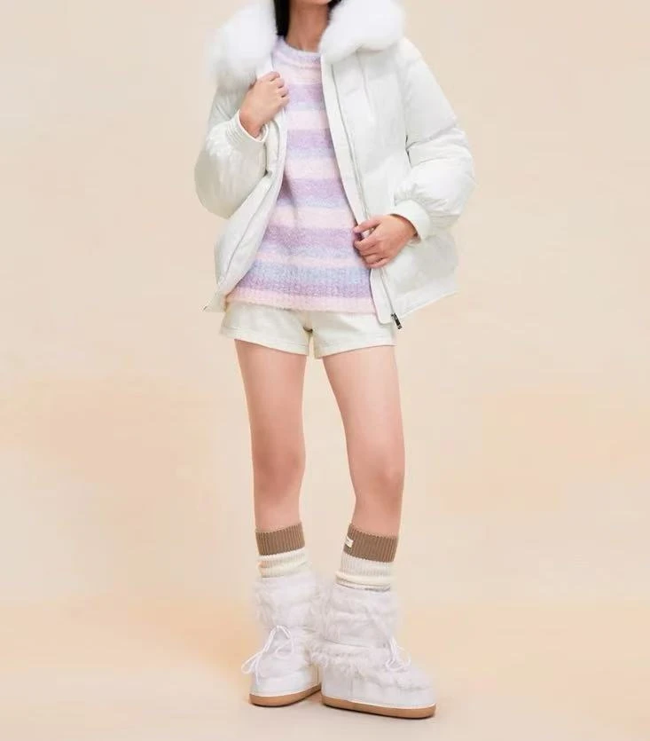 15328on家羽绒服短款时尚