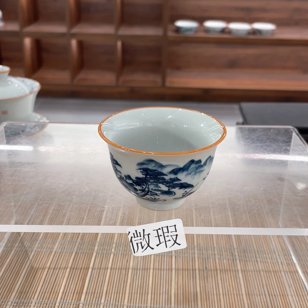 微瑕釉下彩纯手绘