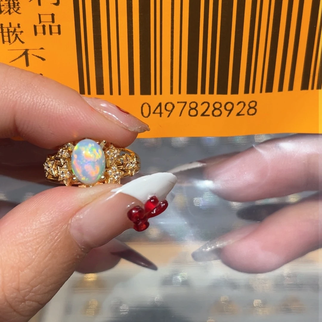 欧泊欧泊戒指银S925镶嵌?****?