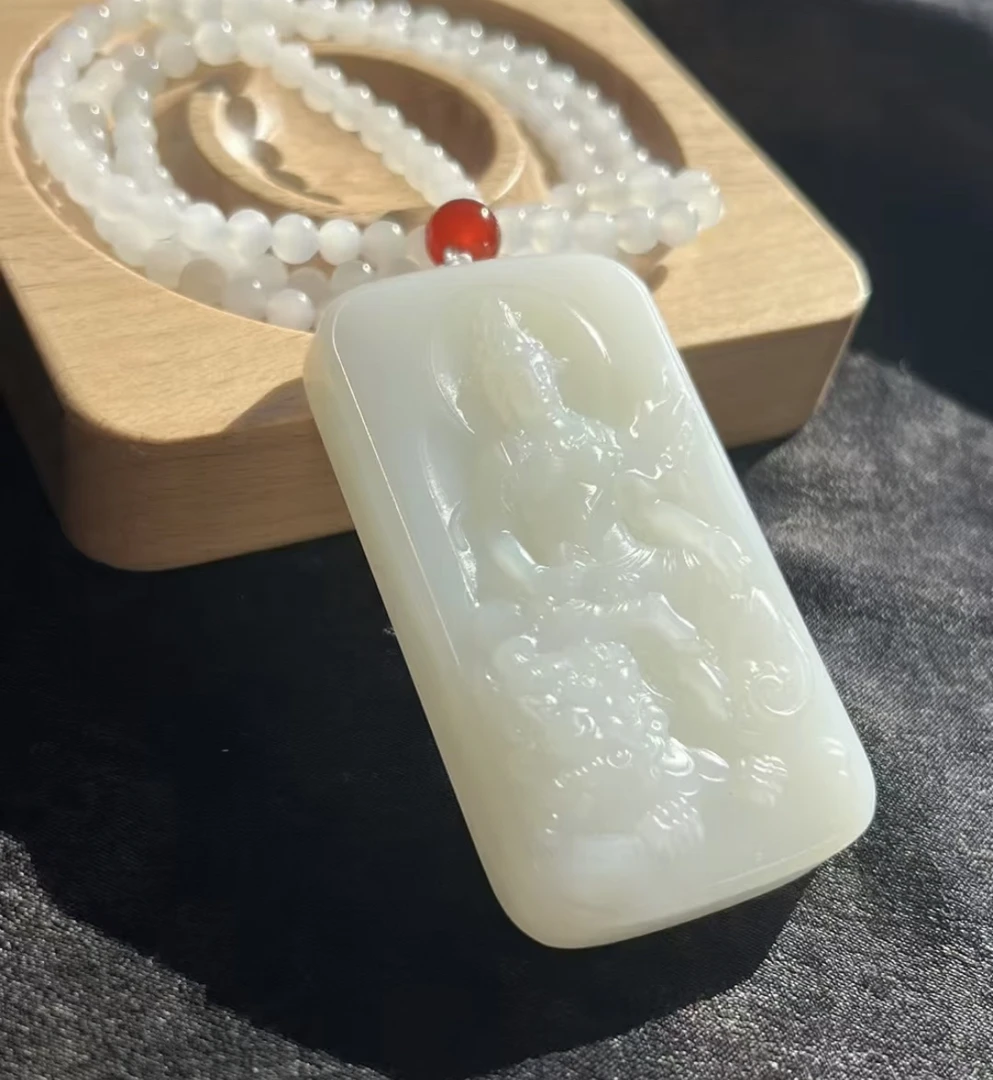 天然和田玉自在观音