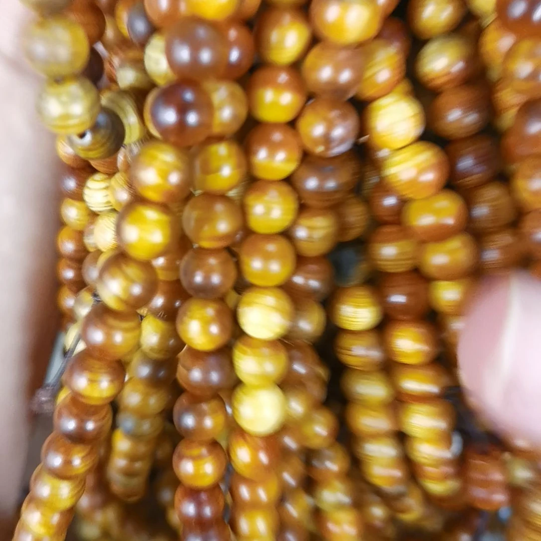 柏木（崖柏）手串/手链8mm圆珠天然雷击碳化纹