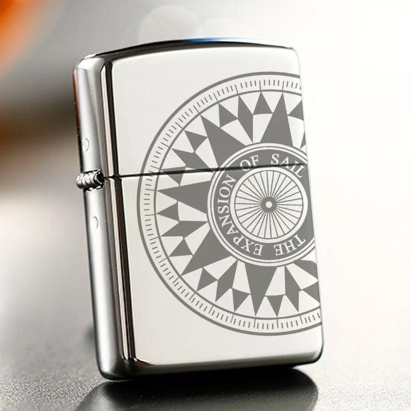 【银冰罗盘】煤油打火机个性高端金属颜值创意男士礼品打火机翻盖