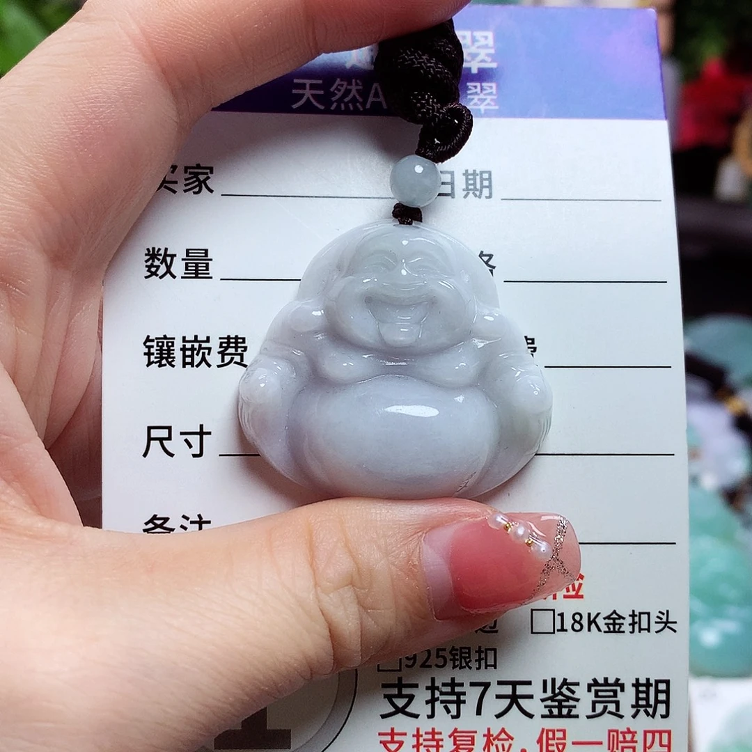翡翠未镶嵌颈饰佛公05