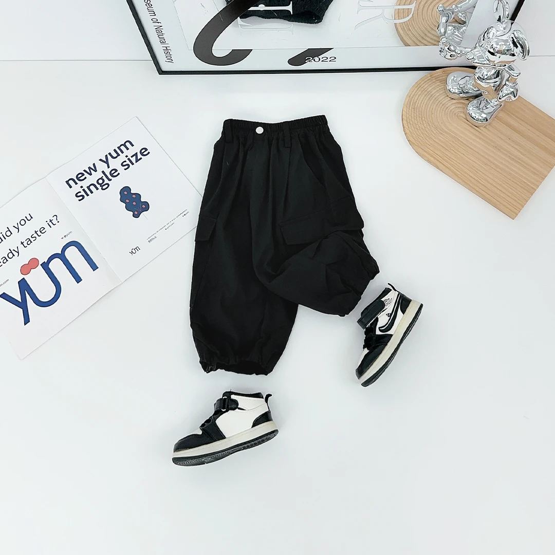 儿童七分裤子薄款男童工装休闲裤速干洋气潮 HZ25615悠悠童话童装