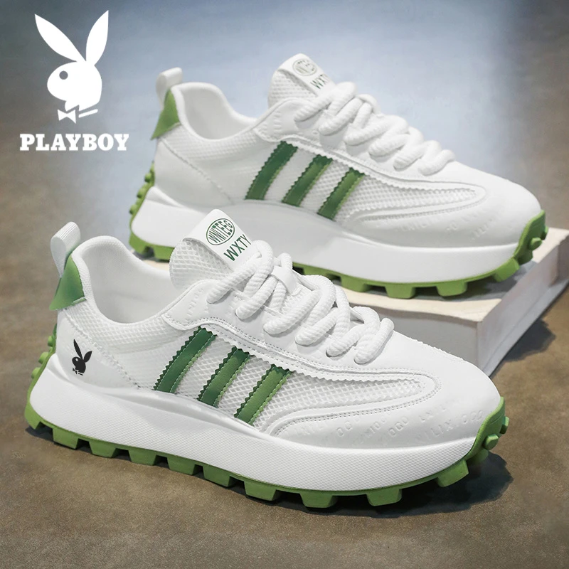 花花公子男鞋新款2025夏季透气休闲网面运动鞋厚底时尚阿甘老爹鞋