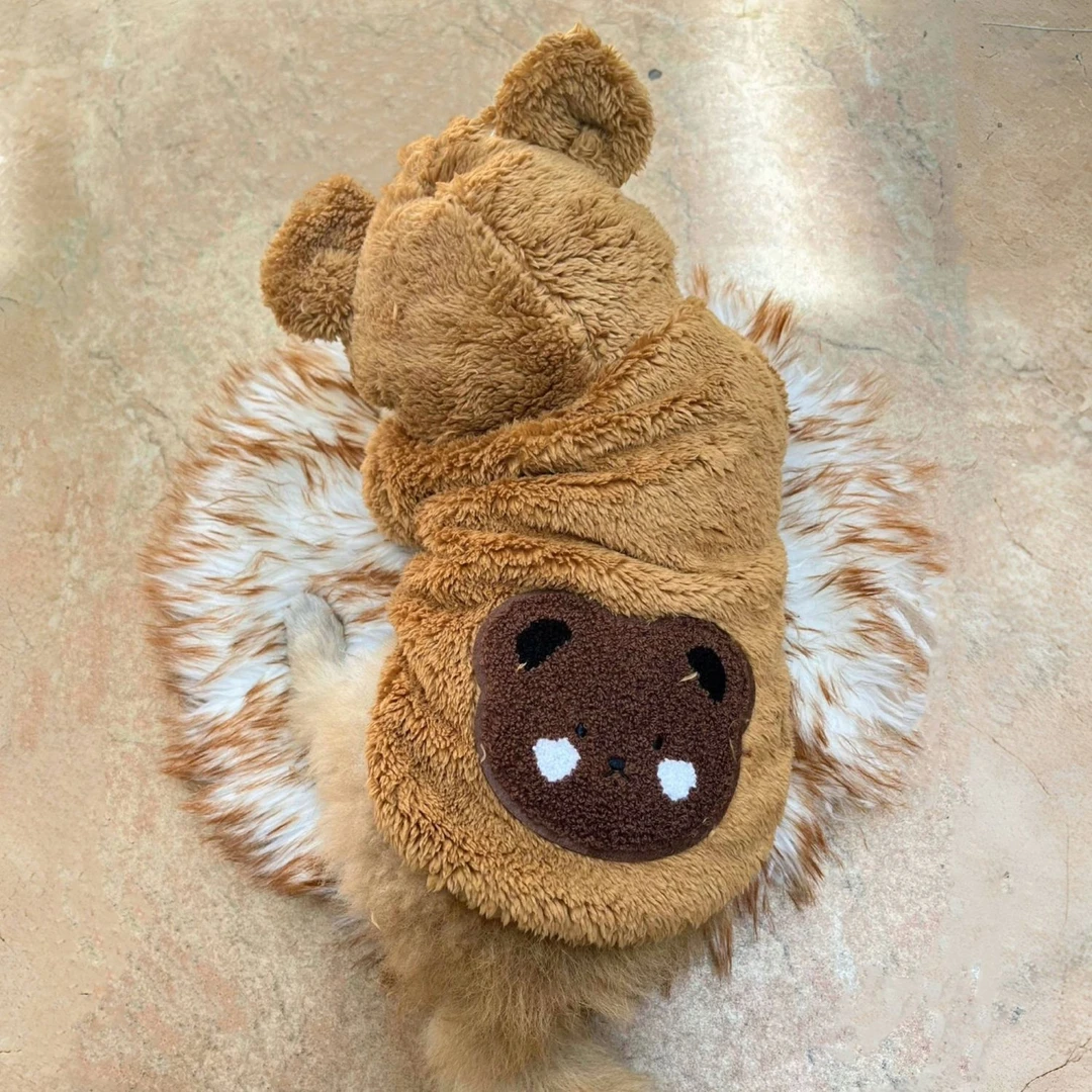 小狗狗冬天衣服连帽绒衣保暖秋冬季泰迪比熊宠物猫咪小型幼犬衣服