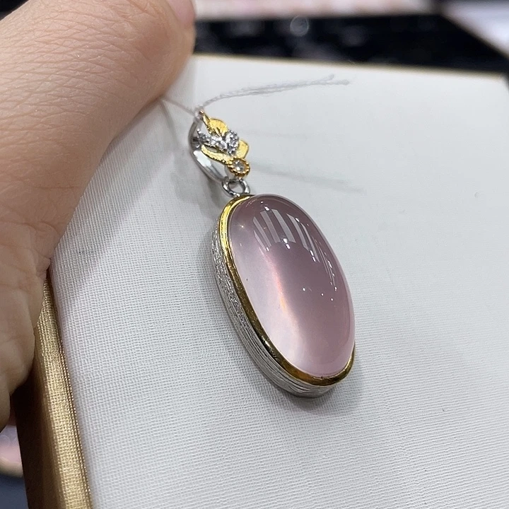 银S925镶嵌珠宝半成品水晶