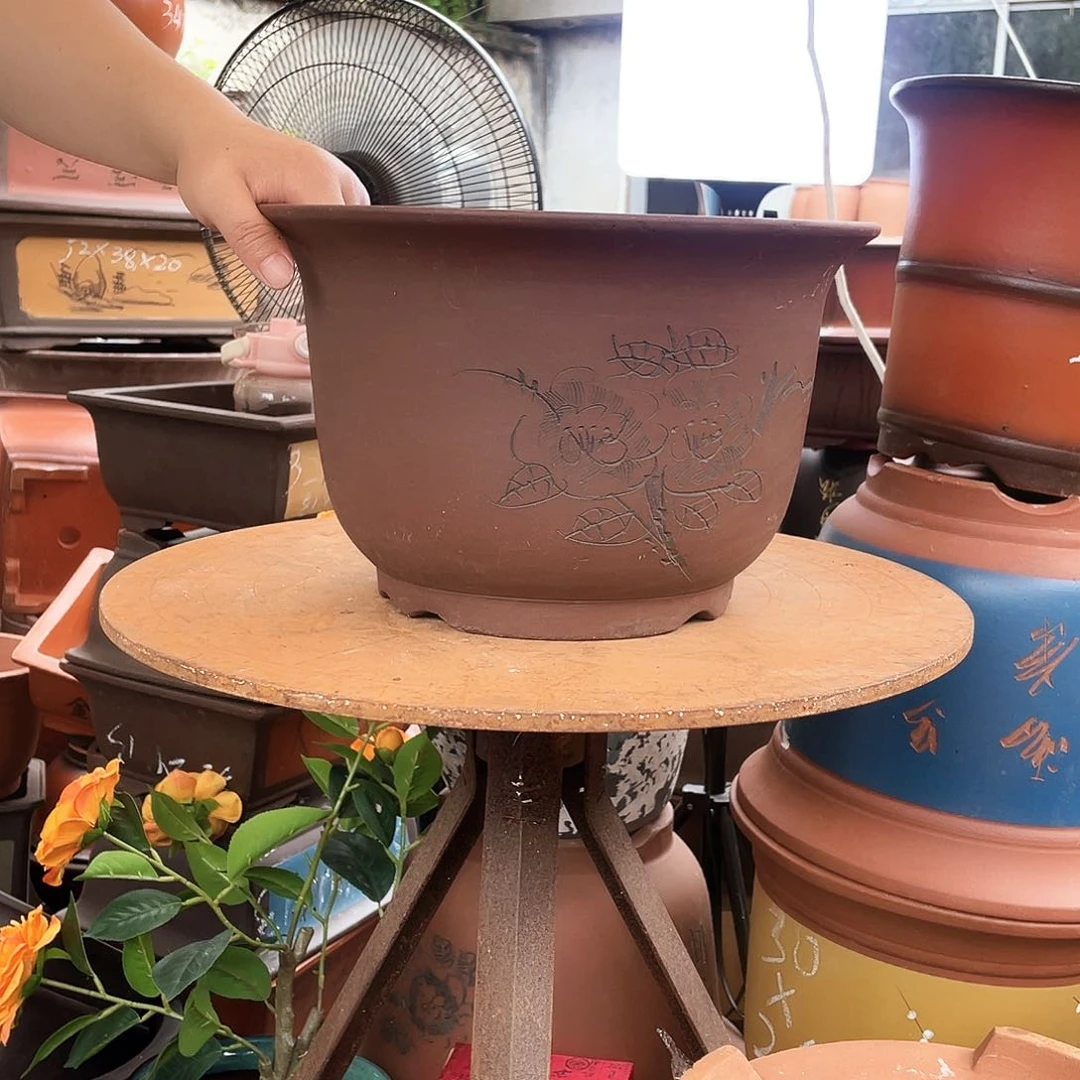 30平角金钟花盆紫砂花盆紫砂