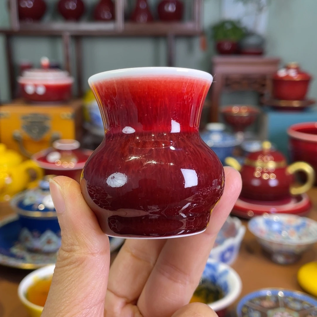 清欢雅玩原矿郎红盖置