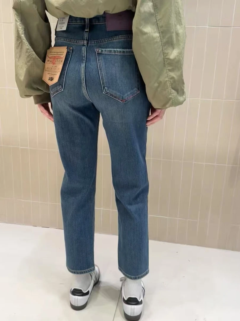 （加绒）巨巨难排单新款！腿粗星人必入！经典蓝调超显瘦九分直筒裤