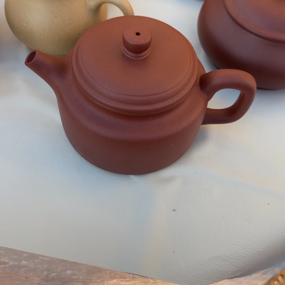 紫砂茶壶紫泥德钟170cc微瑕