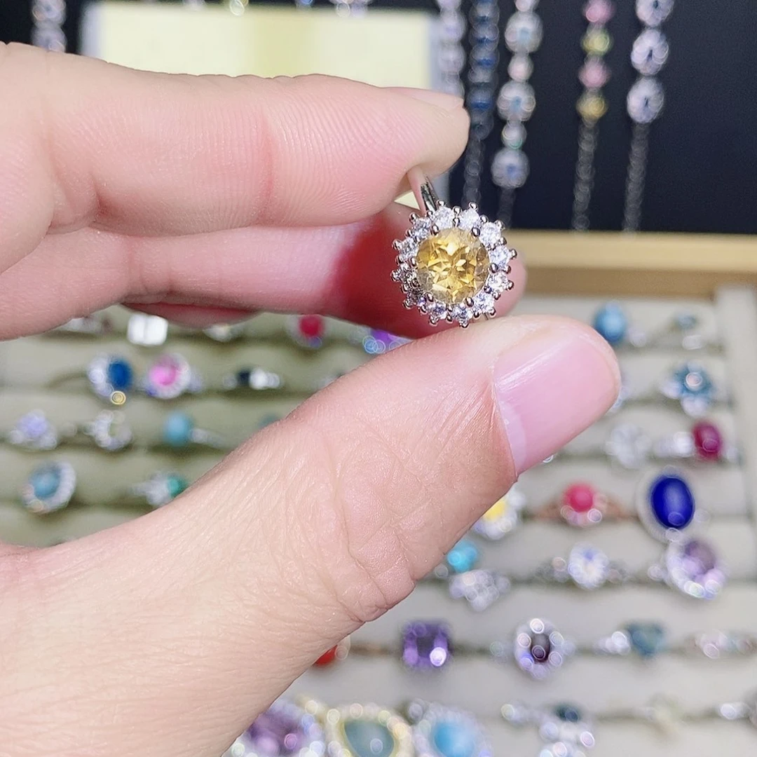 未镶嵌戒指黄晶456