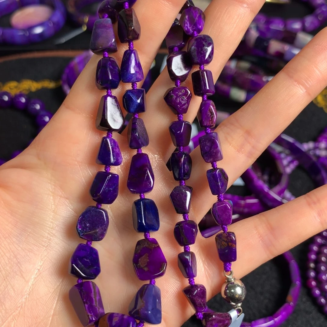 苏纪石（舒俱来）蓝紫幻彩项链未镶嵌?*梅