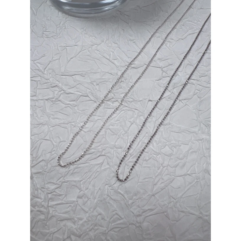 坠链均925银 韩版时尚百搭爆闪珠珠银项链