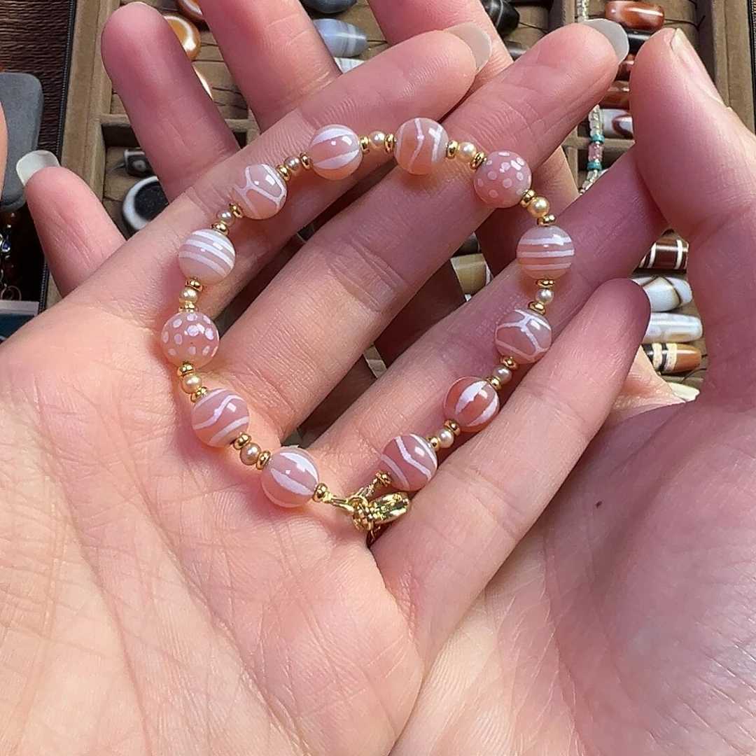 石英石纯铜手串儿
