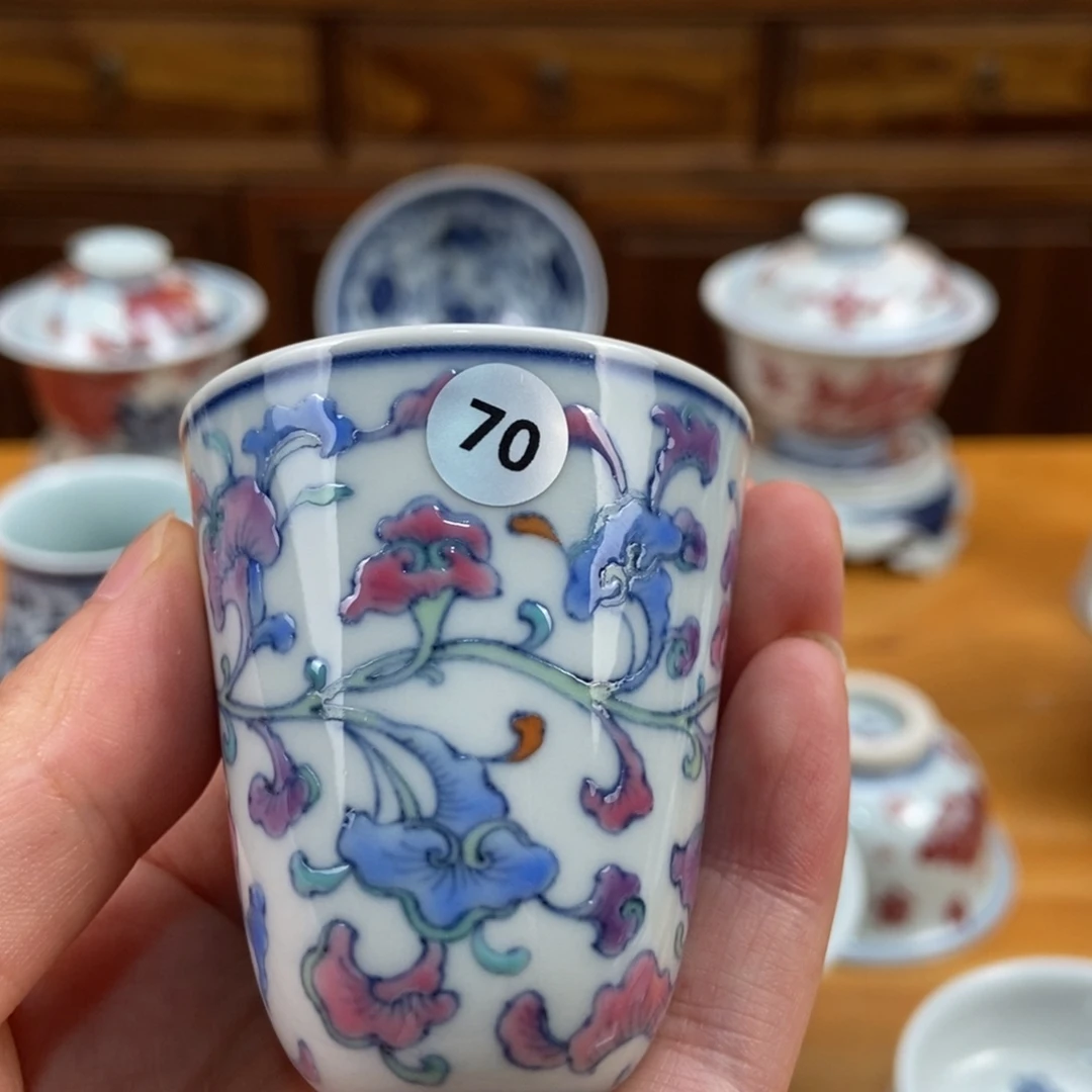 手绘茶具现代制品