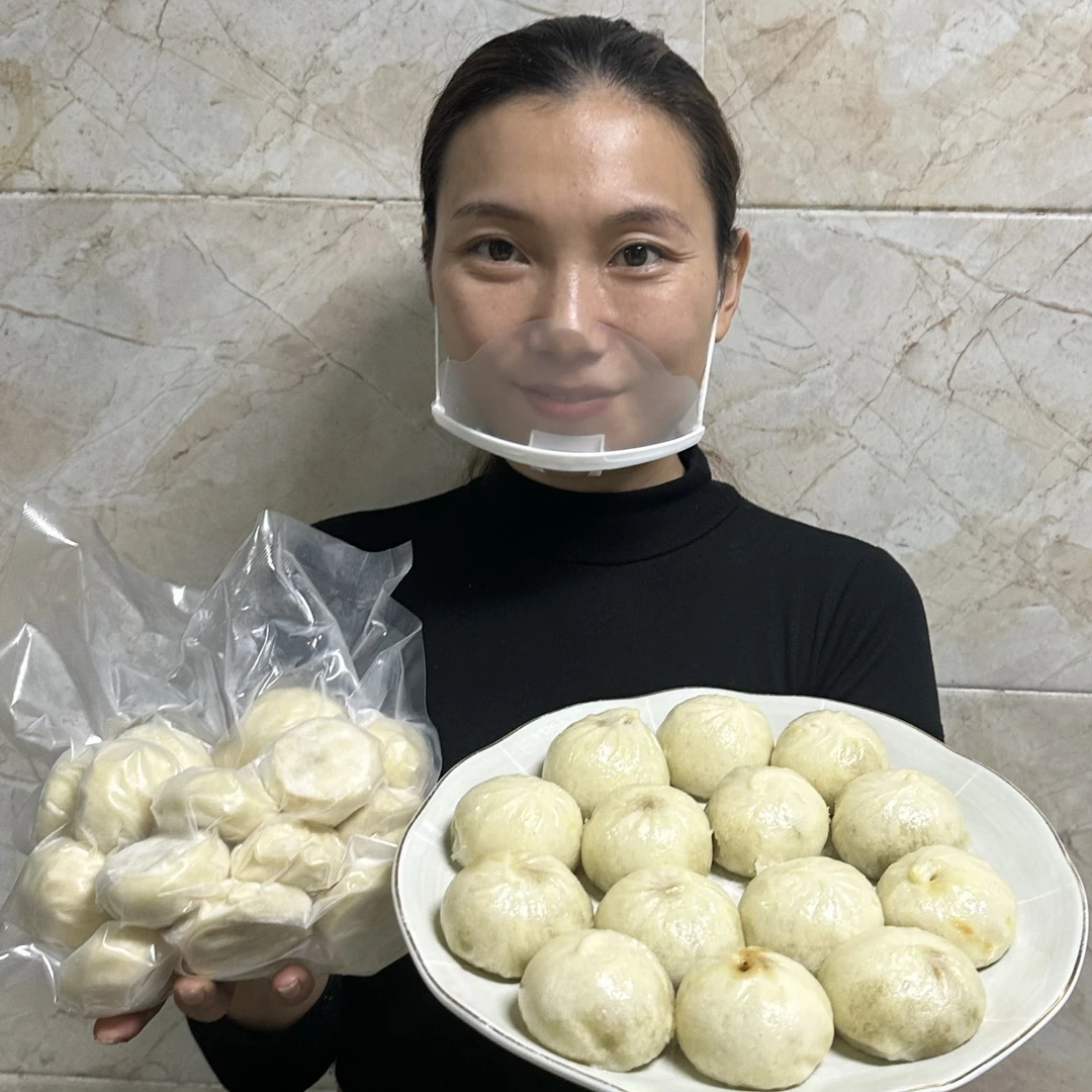【素林雪兰家】酱肉包子老面手工制作小笼包早餐面点