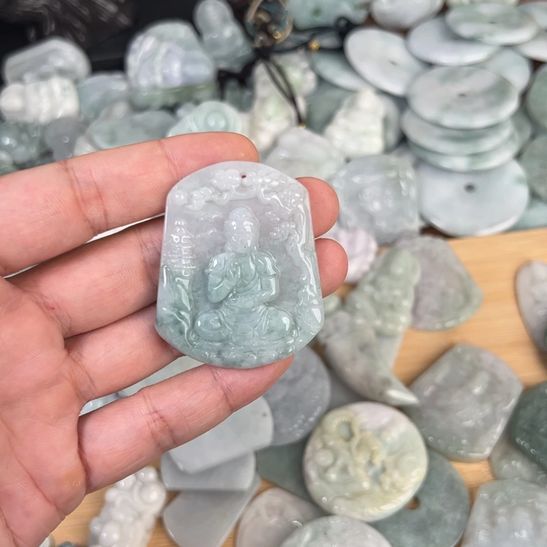 颈饰未镶嵌翡翠天然A货翡翠0018