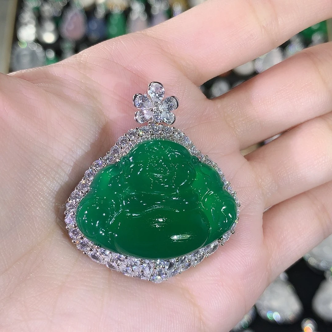 玛瑙/玉髓银S925镶嵌颈饰