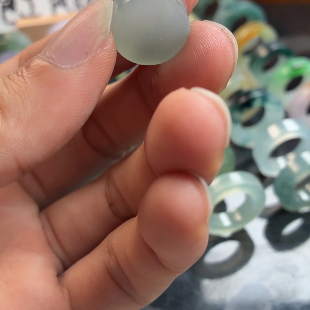 隐***定制翡翠未镶嵌戒心
