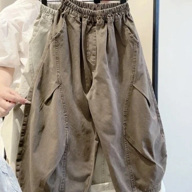 学生加肥男童休闲裤秋季新款男孩运动裤中大童宽松直筒韩版弯刀裤