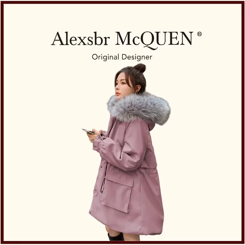 YDD•「2005」工装派克服棉衣外套女秋冬港风宽松百搭加绒风衣外套女